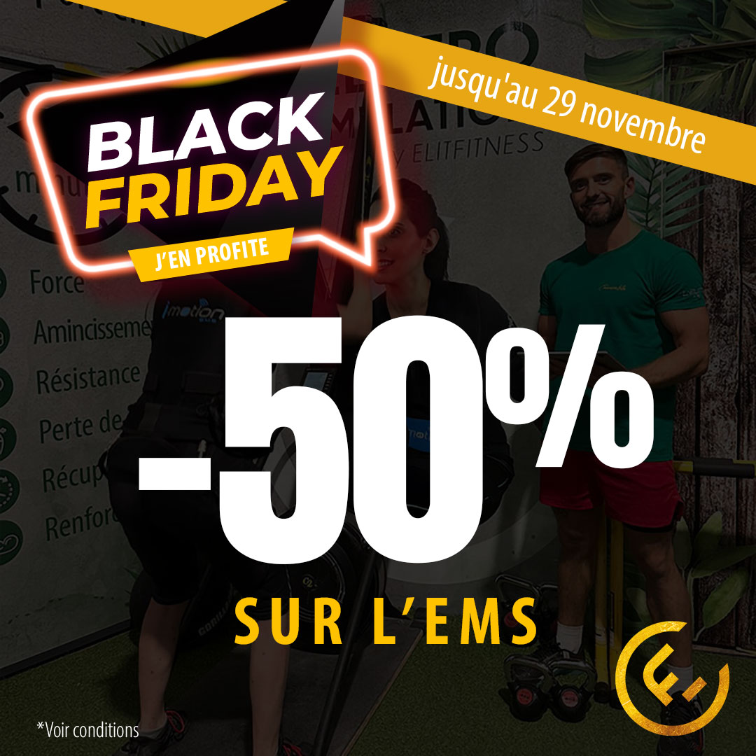 Offre Électrostimulation – Pack 12 séances (–50%)